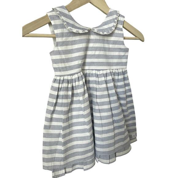 SweetHoney NWT Blue And White Stripe Dress 4T (read) - Picture 2 of 6